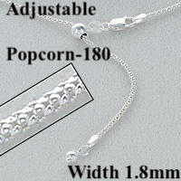 Adjustable Sterling Silver Popcorn